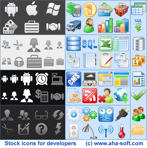 Stock icon files for development