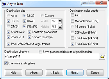 Screenshot of Any to Icon 3.31