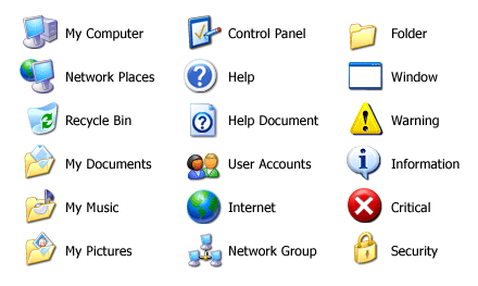 Common Icons for Windows XP