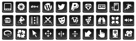 Free Black Button Icons