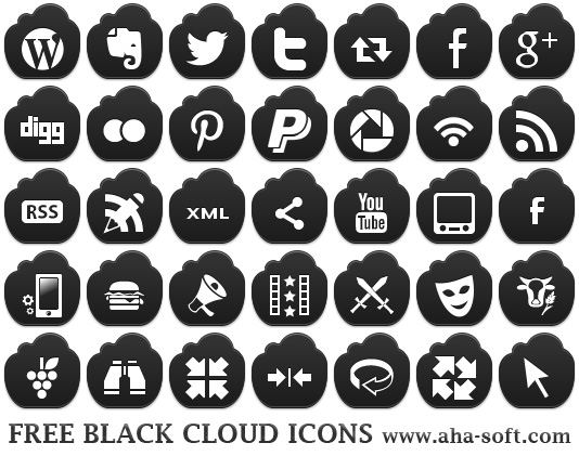 Free Black Cloud Icons