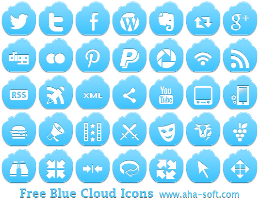 Free Blue Cloud Icons