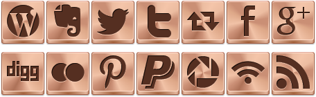 Free Bronze Button Icons