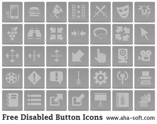 Free Disabled Button Icons