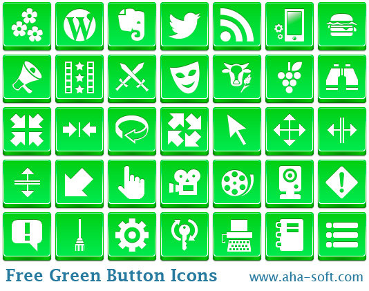 Free Green Button Icons