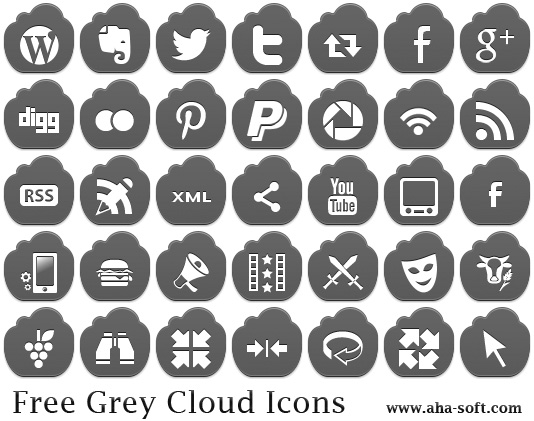 Free Grey Cloud Icons