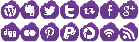 Free Violet Cloud Icons