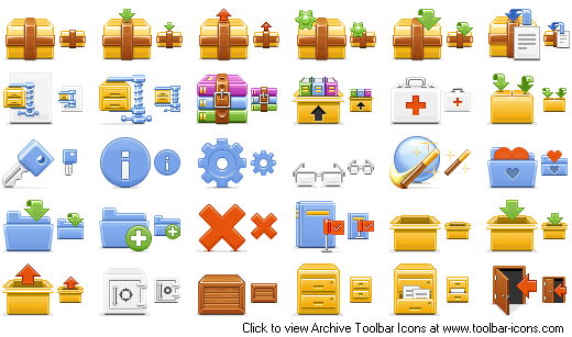 Archive Toolbar Icons