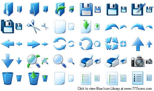 Blue Icon Library