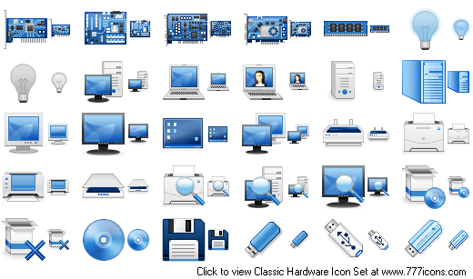 Classic Hardware Icon Set