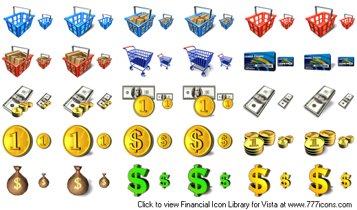 Financial Icon Library for Windows 7