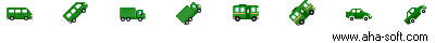 Green Transport Icons Design