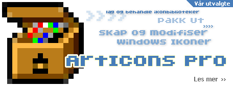 Vr utvalgte er ArtIcons Pro. Denne ikoneditoren vil lage unike ikoner og behandle ikonsamlinger