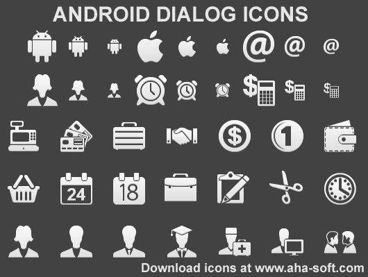 Ready-made high resolution icons for Android apps in hdpi, mdpi and ldpi sizes