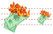 Burn money icon Burn money icons