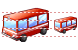Red bus icon Red bus icons