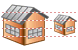 Red house icon Red house icons