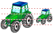 Wheeled tractor icon