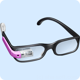 Pink Google Glasses icon