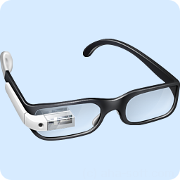 White Google Glasses icon