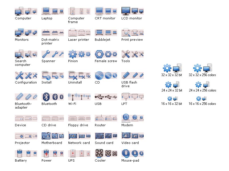 Screenshot of Hardware Icon Set 2007.1