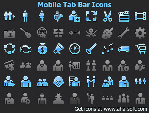 Mobile Tab Bar Icons screenshot