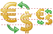 Conversion of currency icon