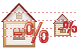 Mortgage loan interest payment icons