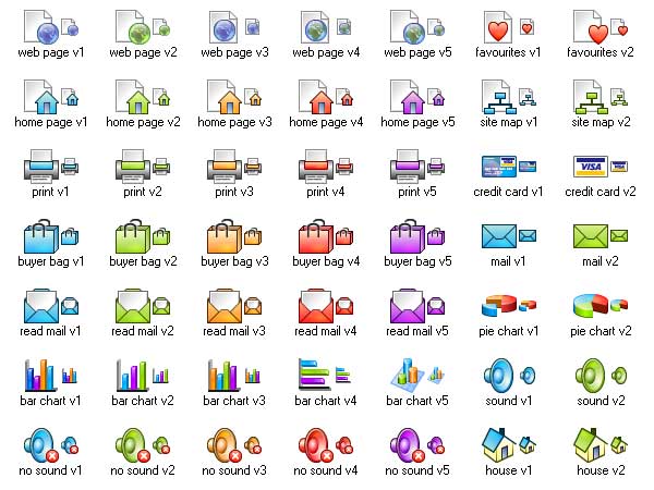 The Aha-Soft Online Icon Set will breathe new life and colors into your web site