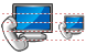 Monitor and phone icon