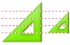 Green set square icon