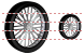 Bike wheel icons