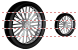 Bike wheel icon